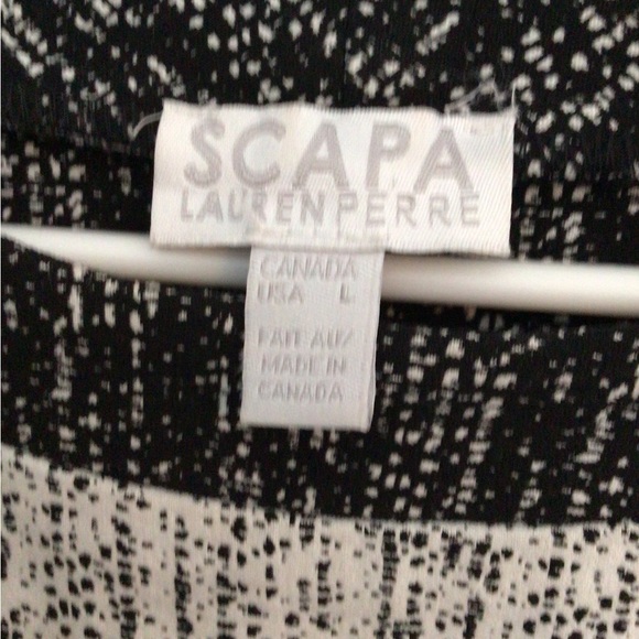 Scapa Lauren Pierre Woman’s Gray & Black Sleeveless Midi Dress. Size Large. - Picture 3 of 4